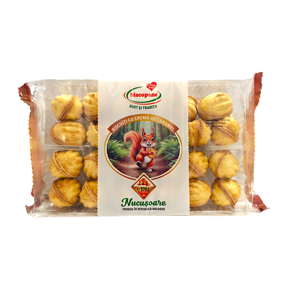 nuchigusui Nuci cu Crema de Caramel Biscopane 570 gr - Magazin Bucuria