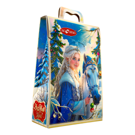 Cutie Cadou de Sarbatori cu Bomboane (Geanta Bucuria) 1200gr