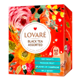 Ceai Lovare Black Tea Assorted 32 buc 4 arome