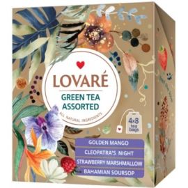 Lovare, "Assorted Green Tea" Cutie 32 Pliculete
